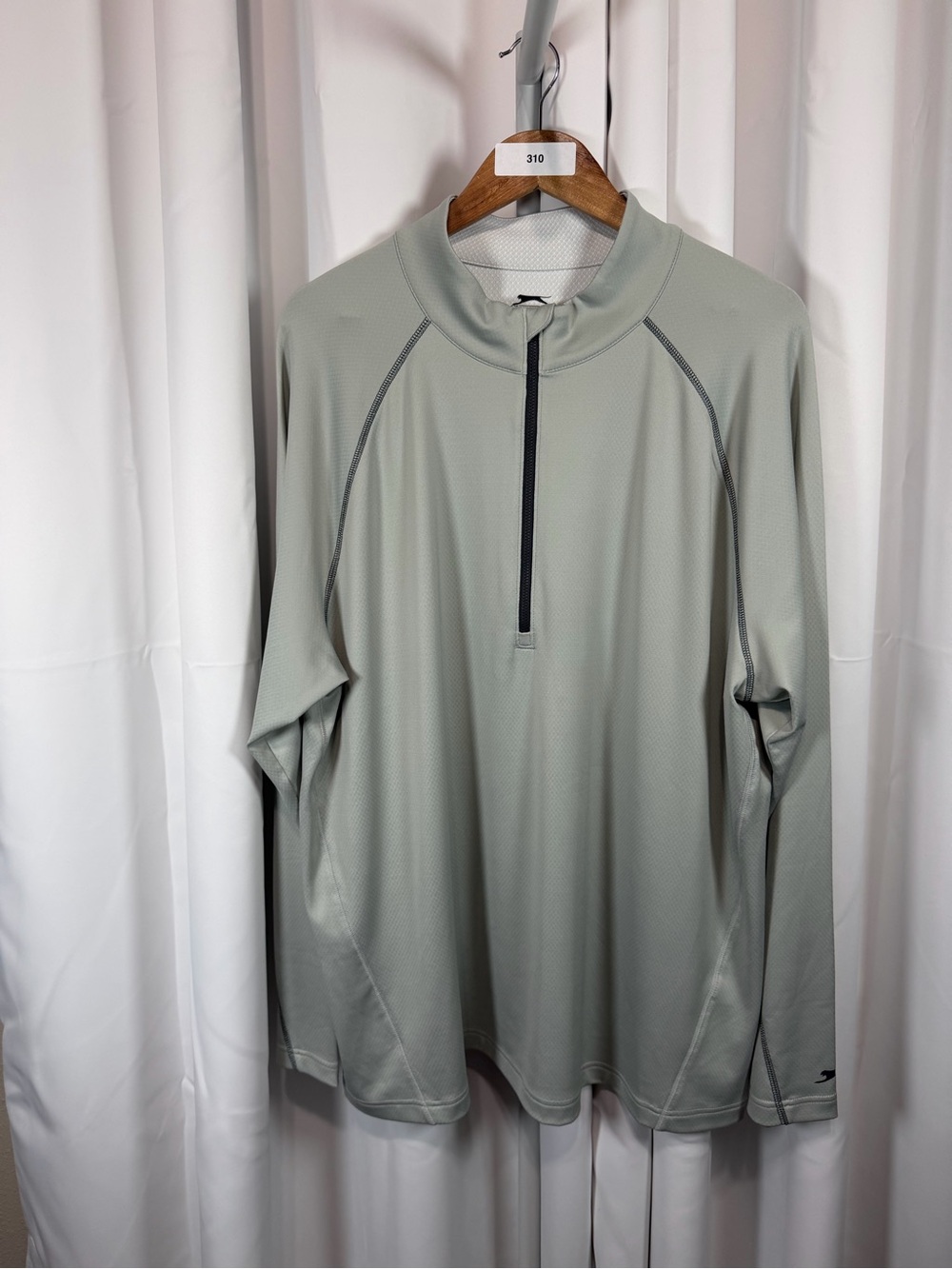 Slazenger Golf Men’s 2XL Quarter Zip Pullover Gray Long Sleeve Performance